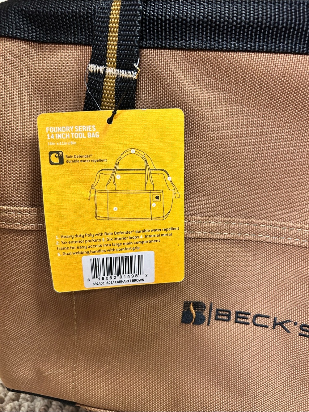 Carhartt Brown & Black Men's Toiletry Kit - Picture 2 of 3